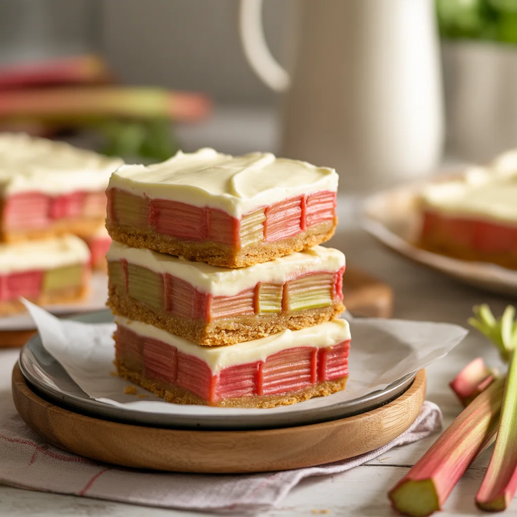 Rhubarb Custard Bars