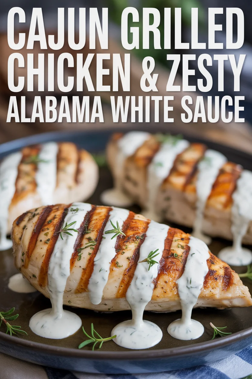 Cajun Grilled Chicken & Zesty Alabama White Sauce