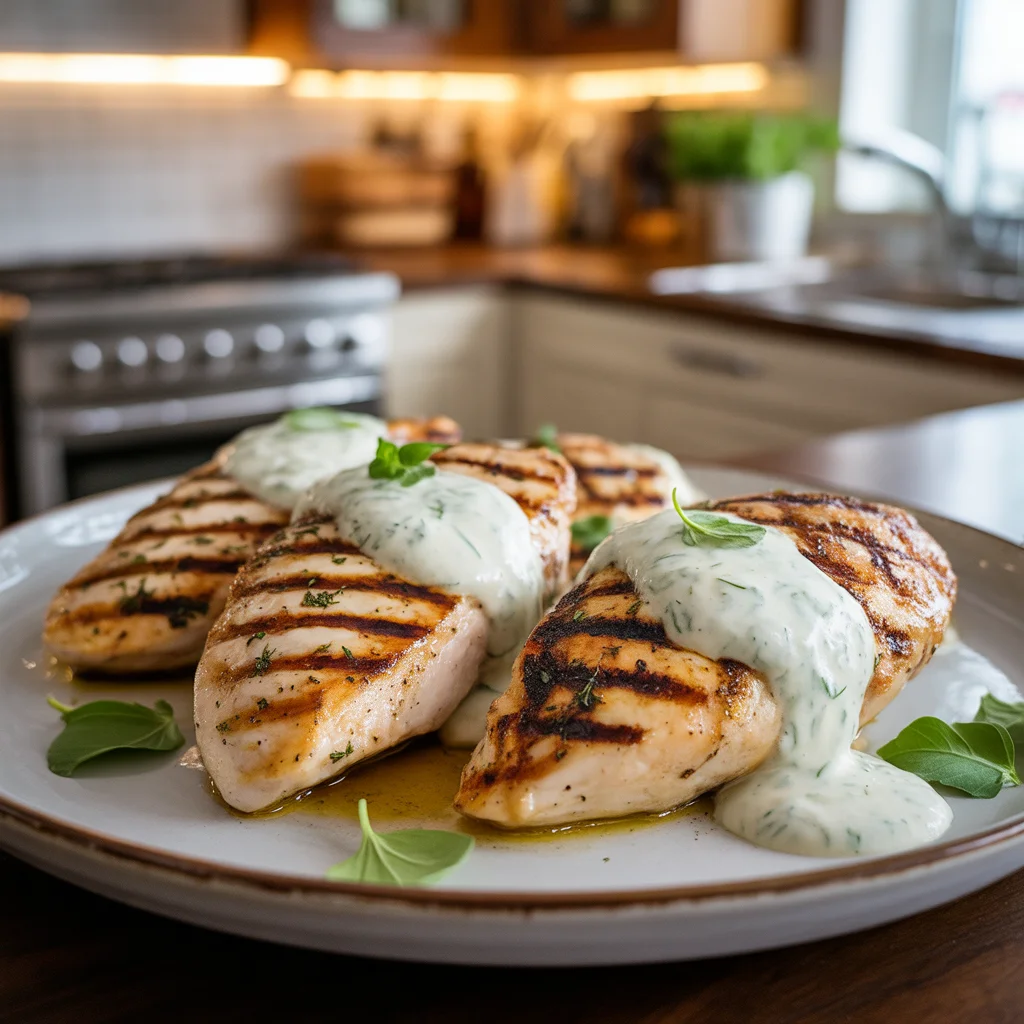 Cajun Grilled Chicken with Alabama White Sauce