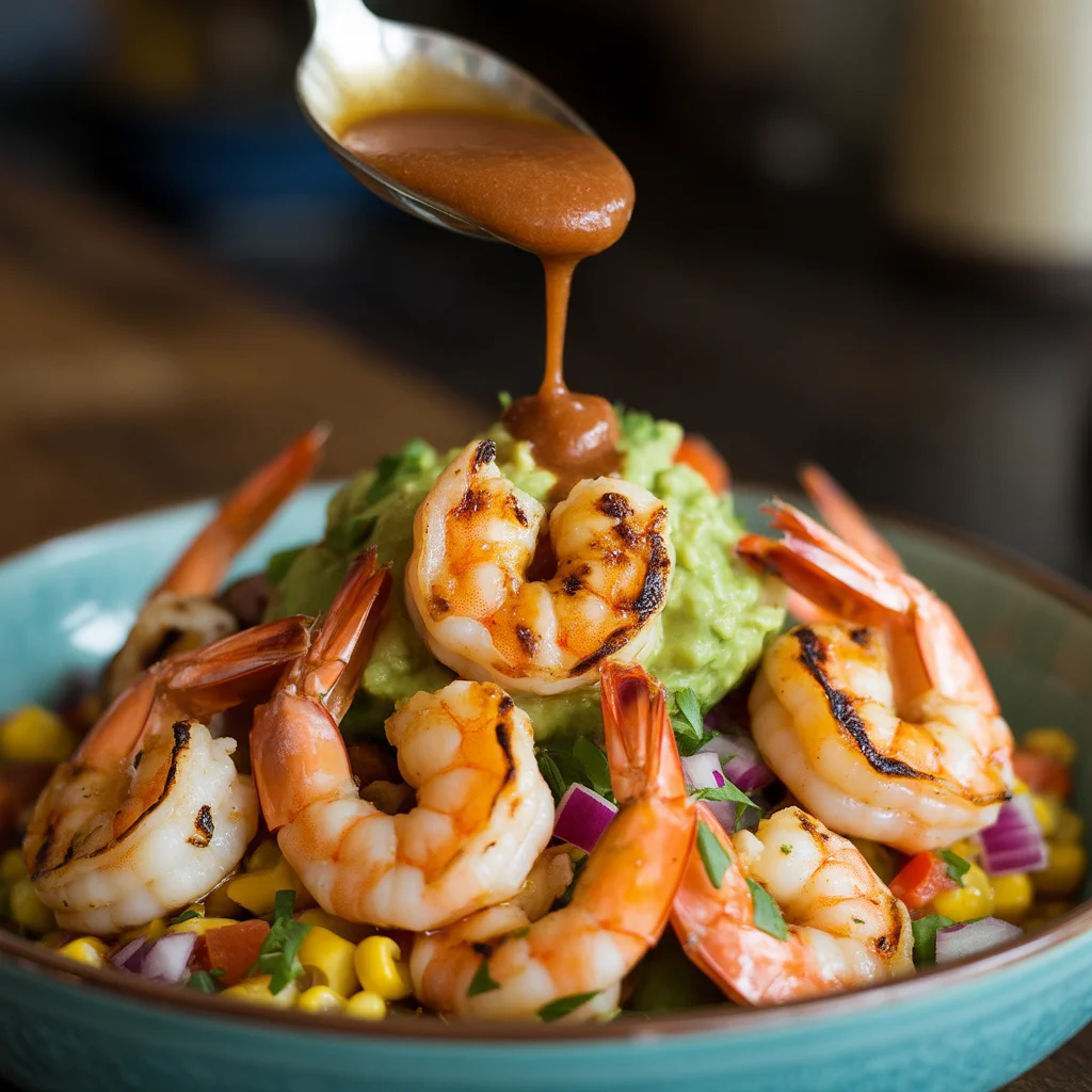 Tasty Grilled Shrimp Bowl with Avocado & Zesty Corn Salsa