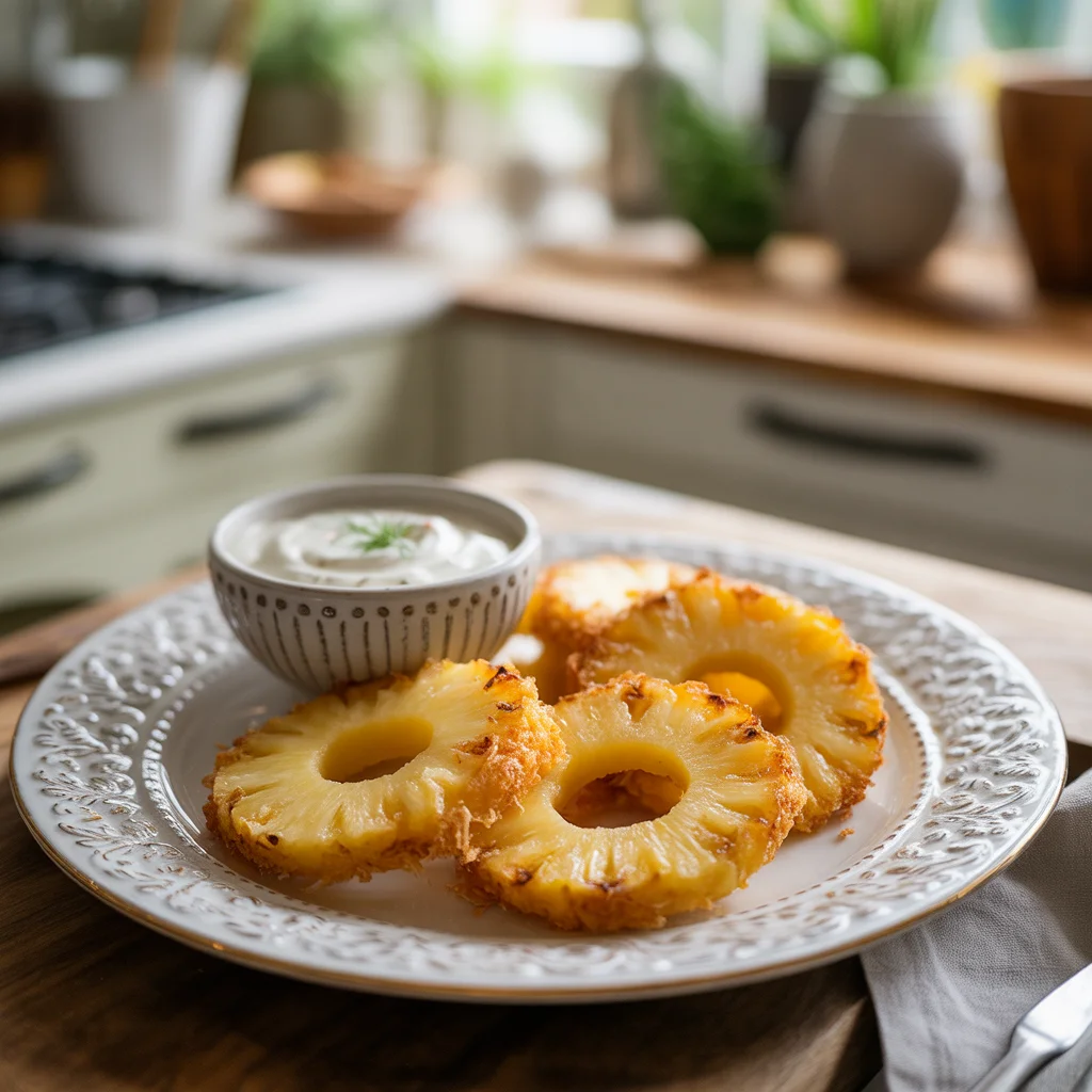 Fried Pineapple Rings: Tropical Crispy Delight