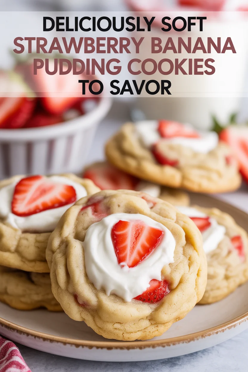 Deliciously Soft Strawberry Banana Pudding Cookies to Savor