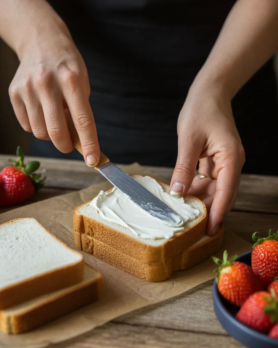 Fried Strawberry Cheesecake Sandwiches