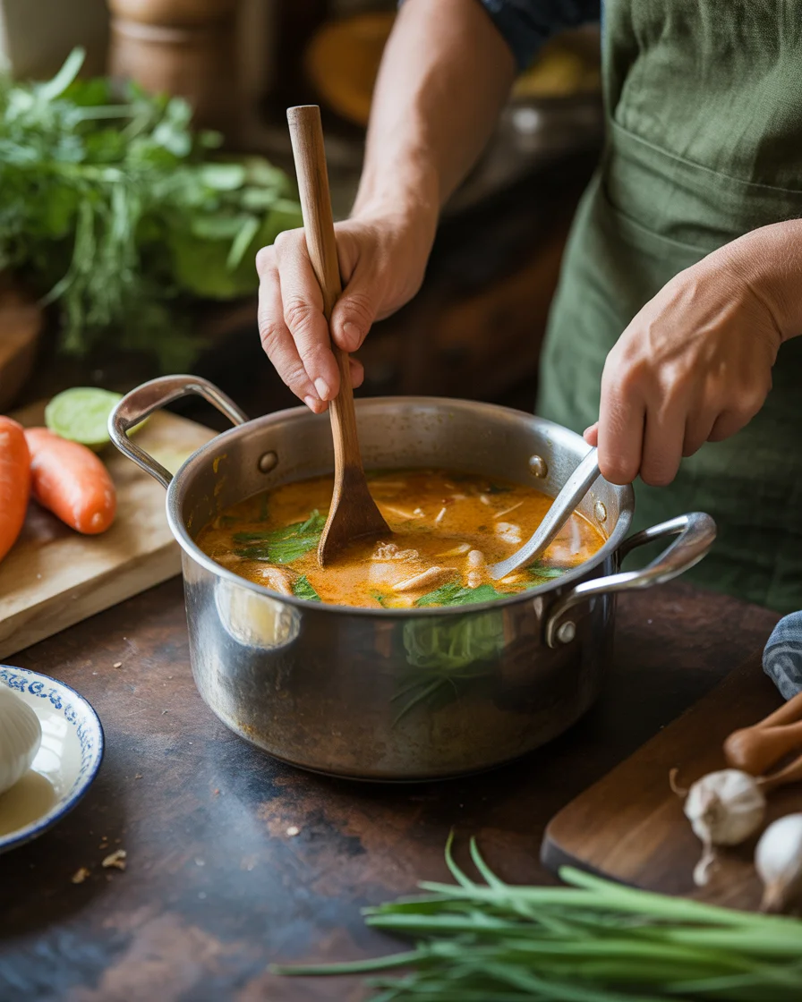 Crockpot Thai Coconut Chicken Soup