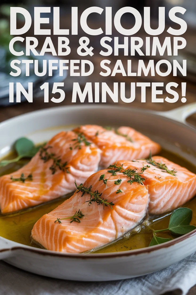 rab & Shrimp Stuffed Salmon