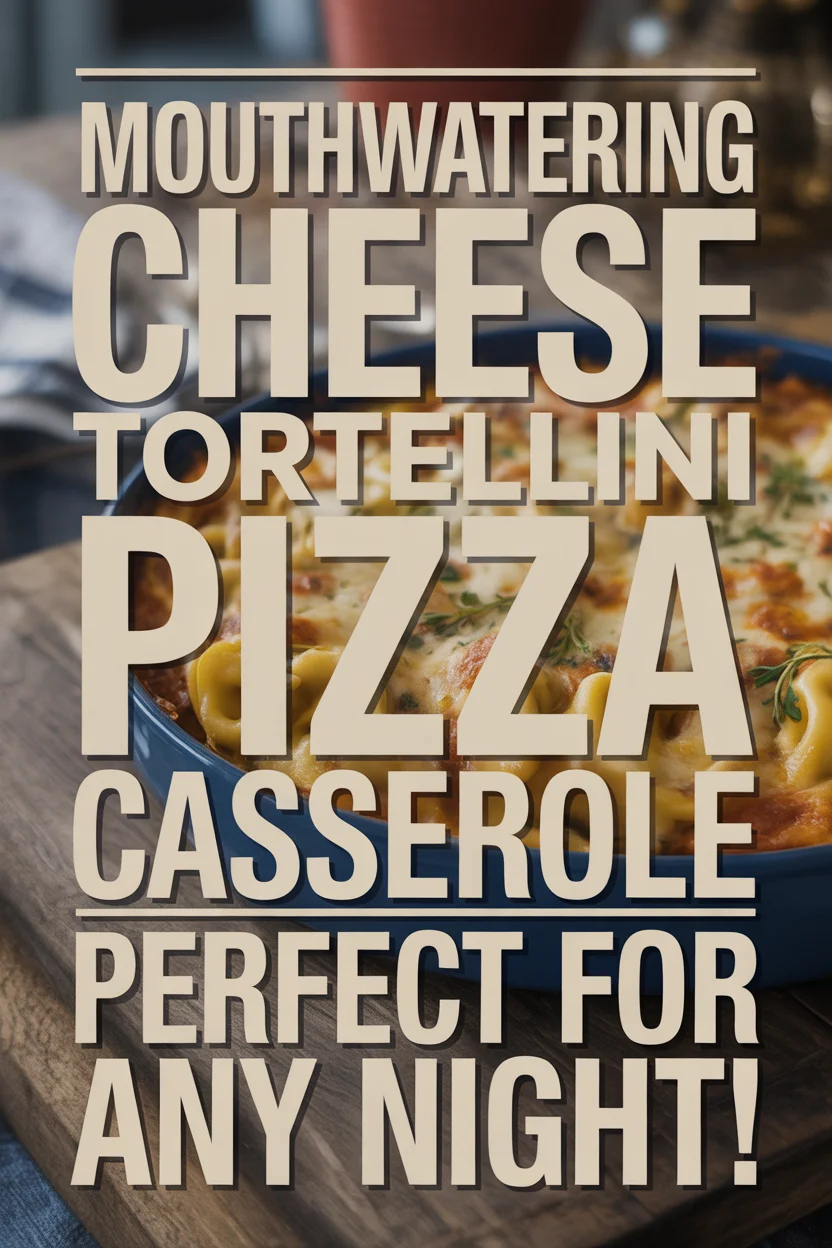 Cheese Tortellini Pepperoni Pizza Casserole