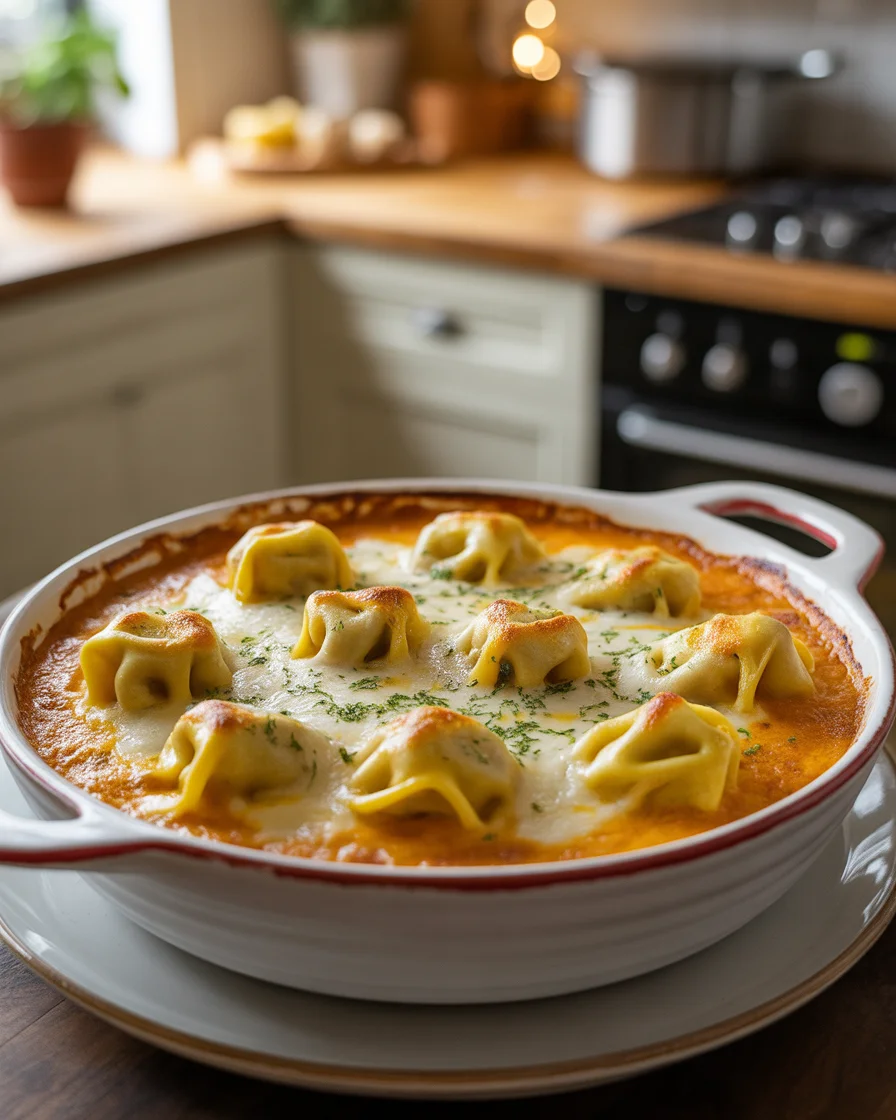 Cheese Tortellini Pepperoni Pizza Casserole