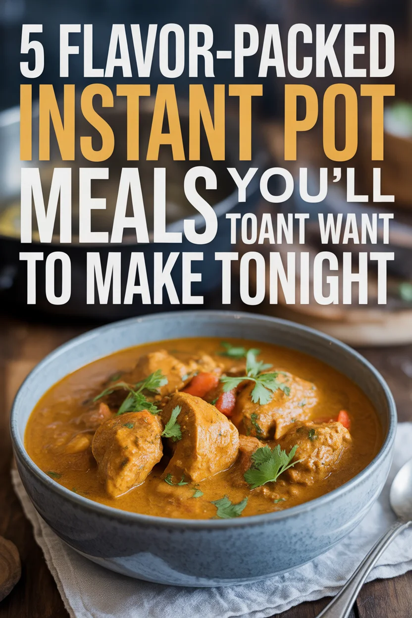 5 Flavor-Packed Instant Pot Meals You'll Want to Make Tonight