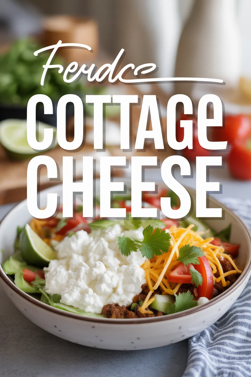Taco bowl with cottage cheese