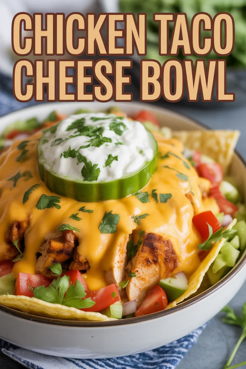 Chicken taco cheese bowl