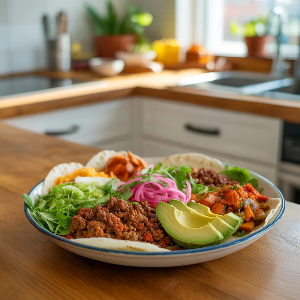 Taco bowl with cottage cheese