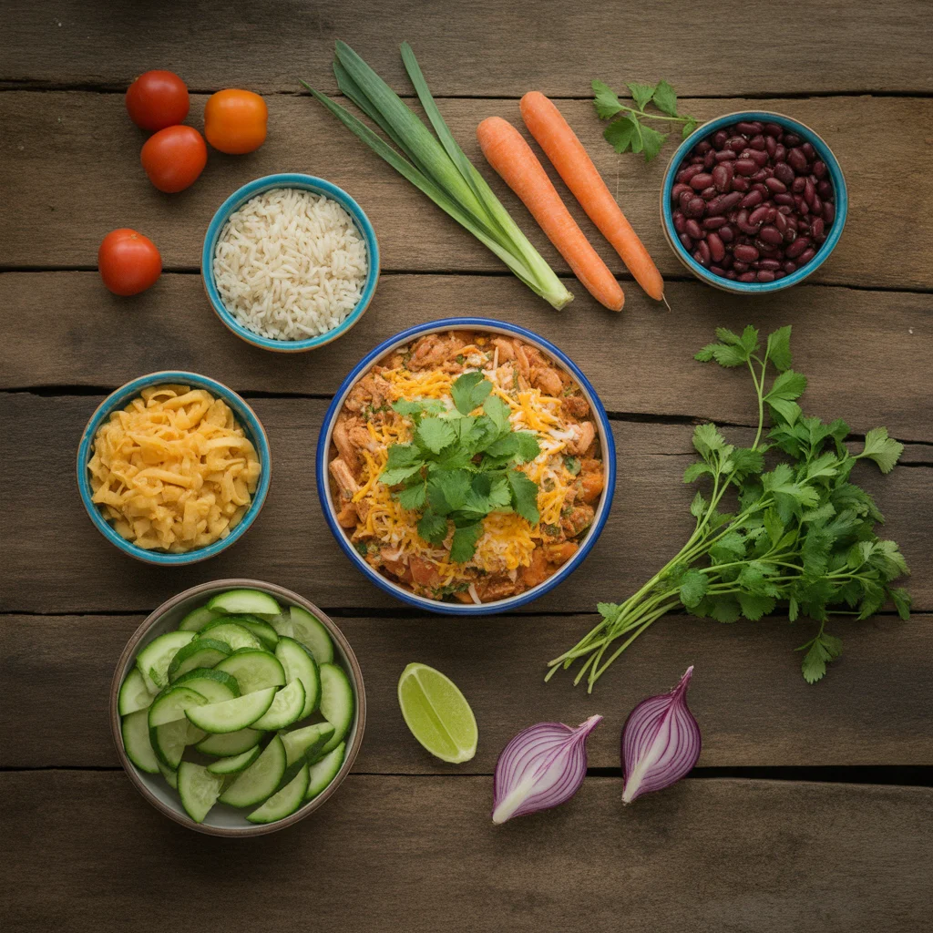 Chicken taco cheese bowl