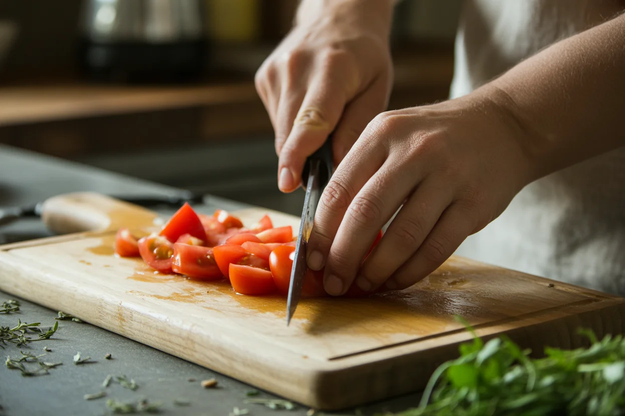 Ensalada de tomate y cebolla