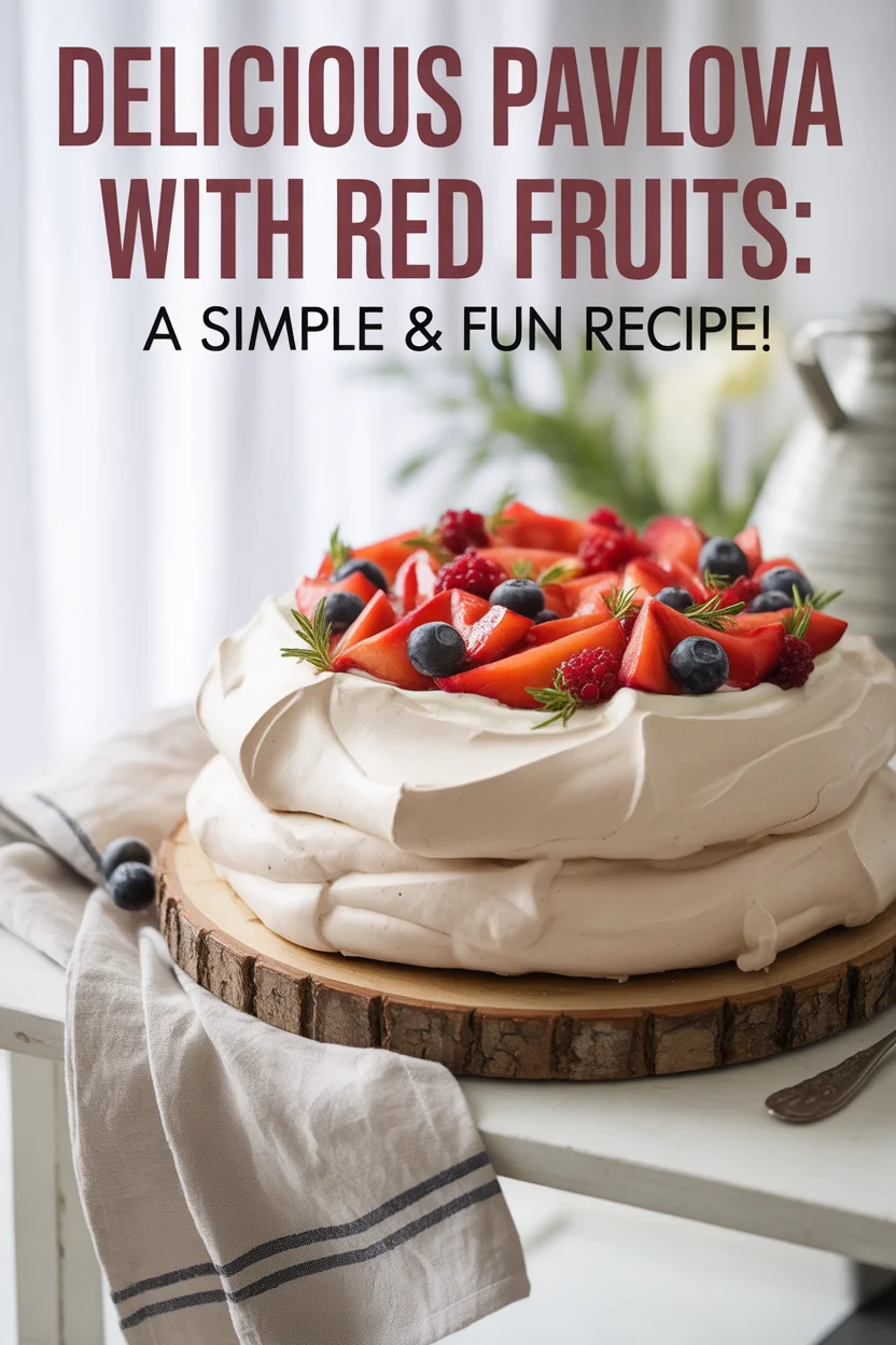 Delicious Pavlova with Red Fruits: A Simple & Fun Recipe!