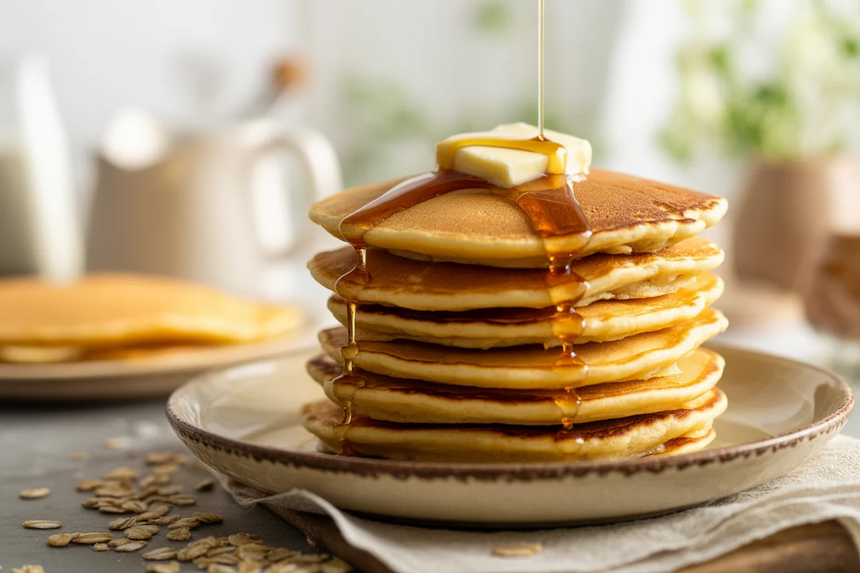 Honey Oat Pancakes