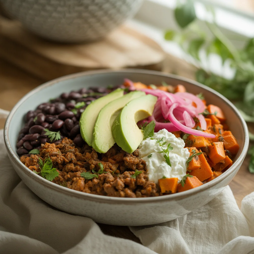 sweet potato taco bowls
