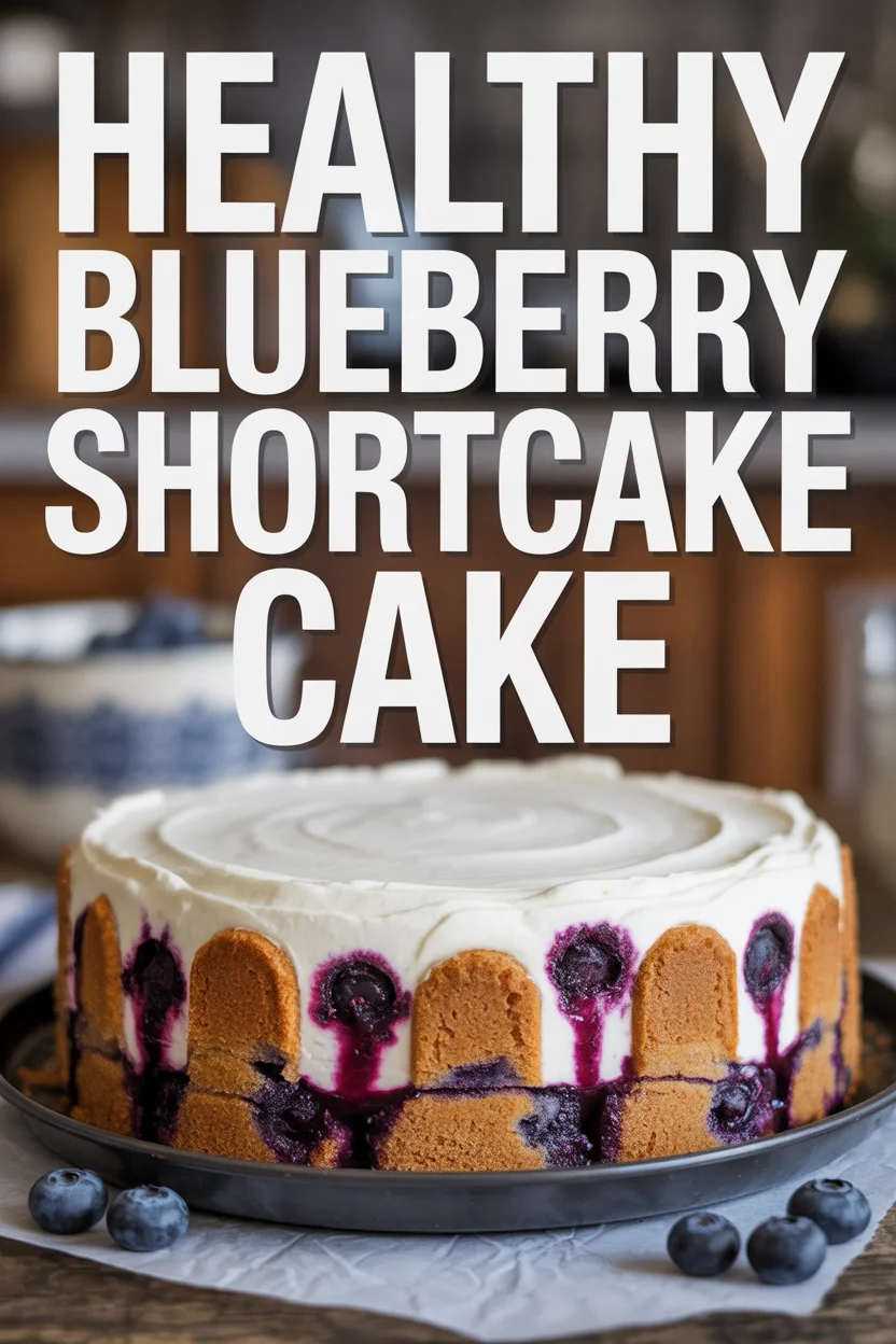 healthy Blueberry Shortcake Cake