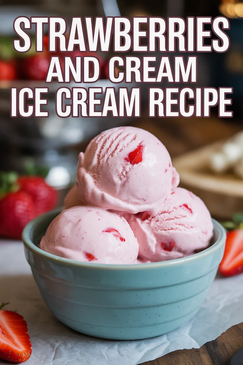 strawberries and cream ice cream recipe
