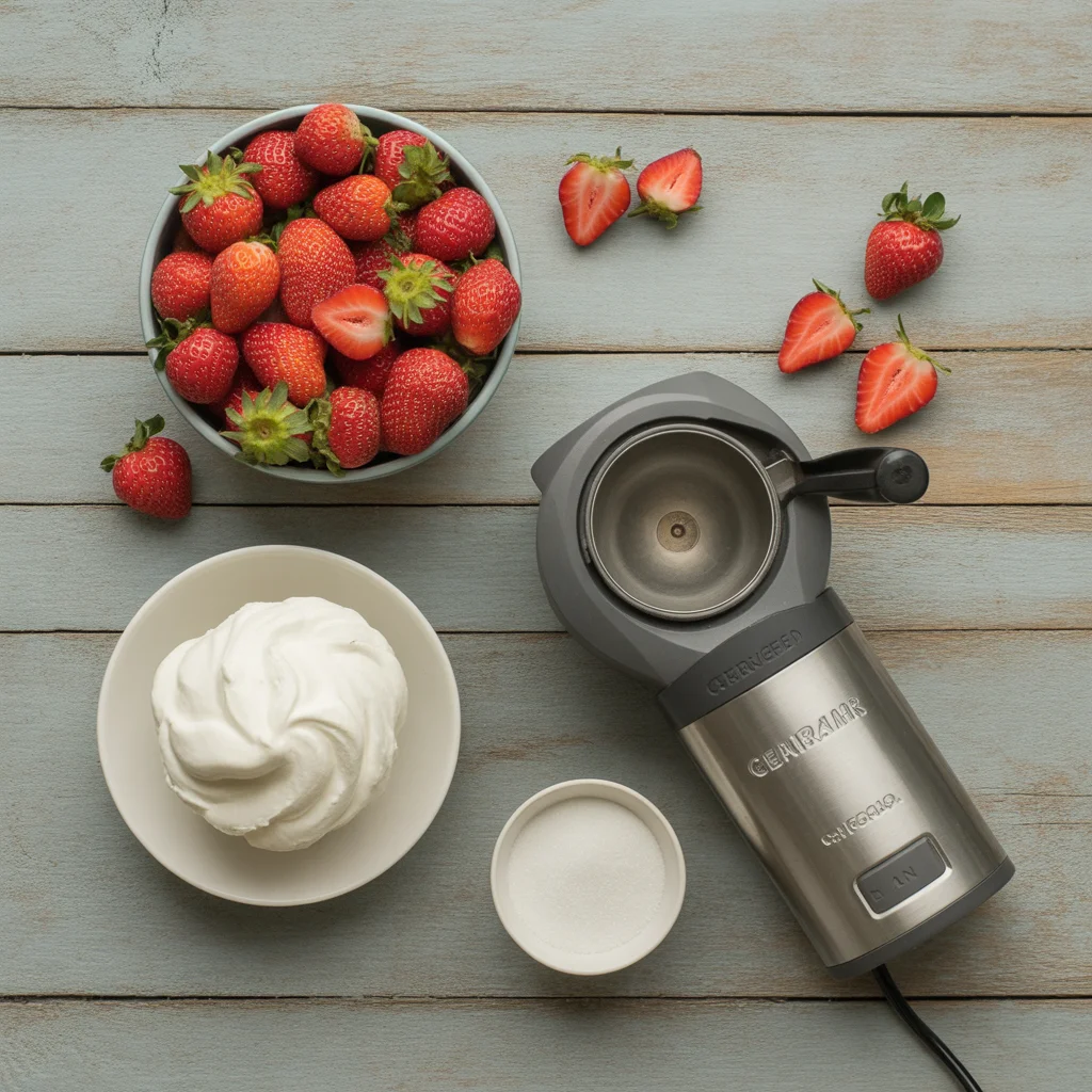 strawberries and cream ice cream recipe