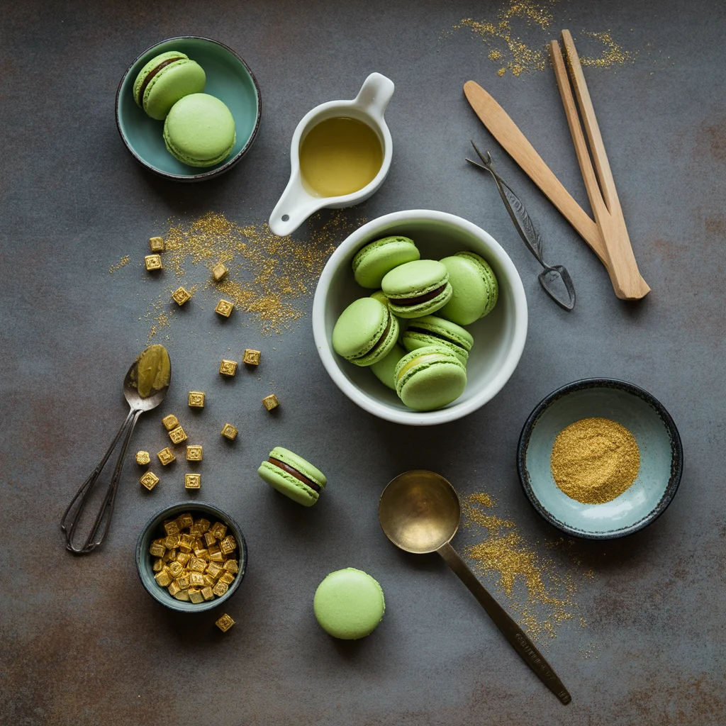 shamrock macarons gold macarons st patricks macarons recipe