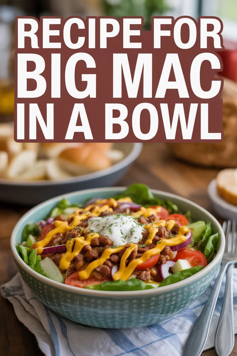 recipe for big mac in a bowl