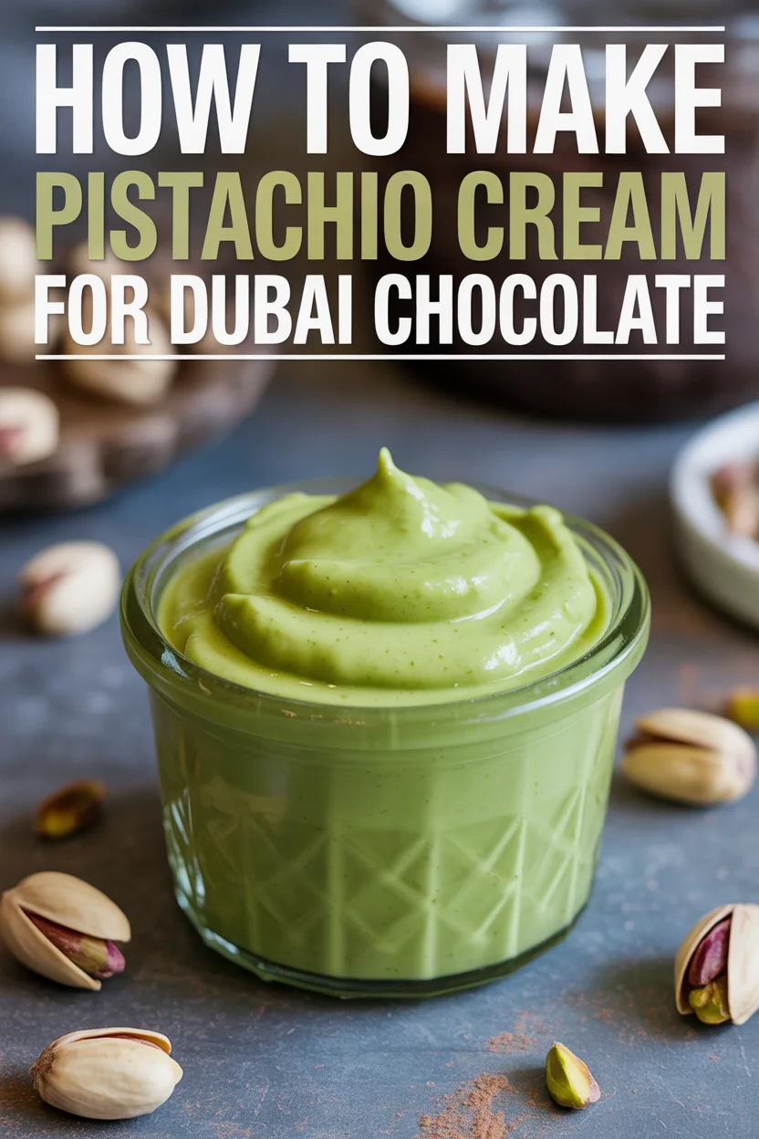 how to make pistachio cream for dubai chocolate