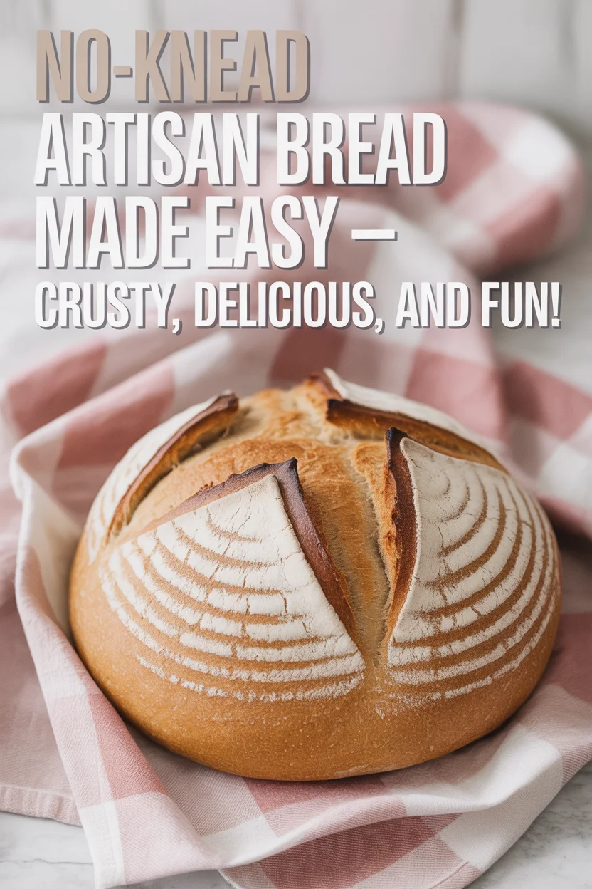 No-Knead Artisan Bread Made Easy – Crusty, Delicious, and Fun!
