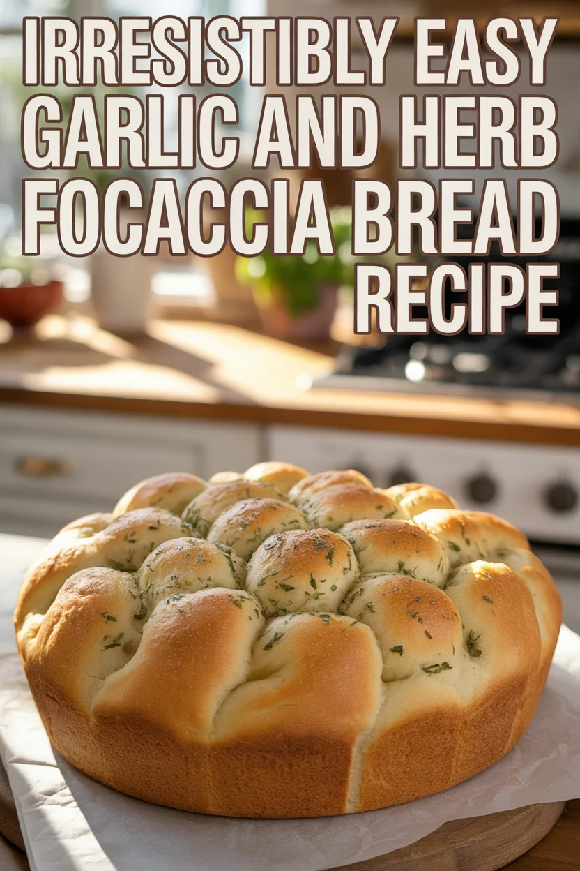 Garlic and herb focaccia bread
