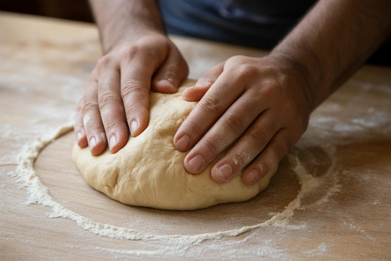 Traditional Moroccan khobz bread