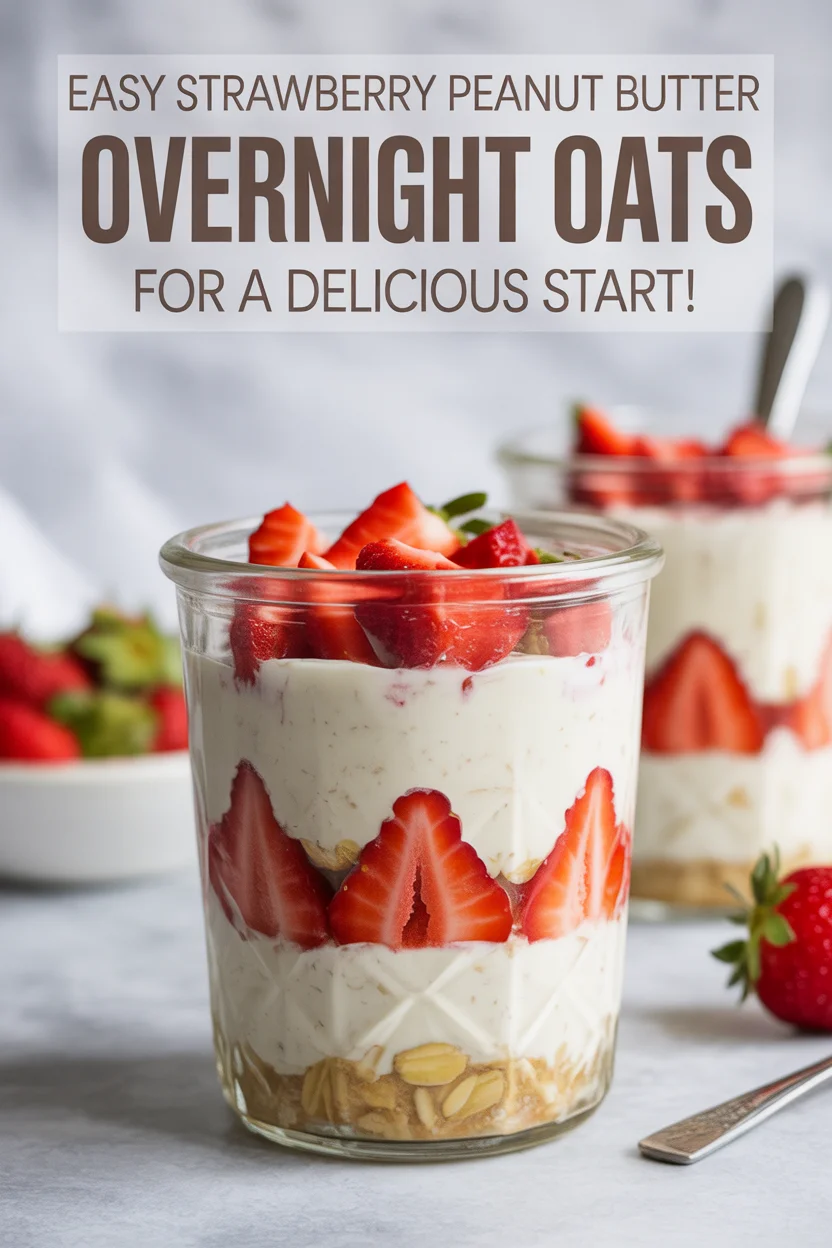 Easy Strawberry Peanut Butter Overnight Oats for a Delicious Start!
