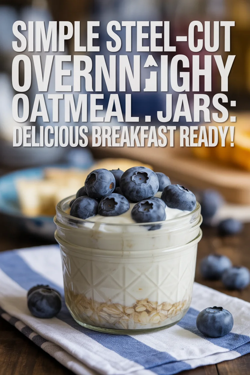 Simple Steel-Cut Overnight Oatmeal Jars: Delicious Breakfast Ready!