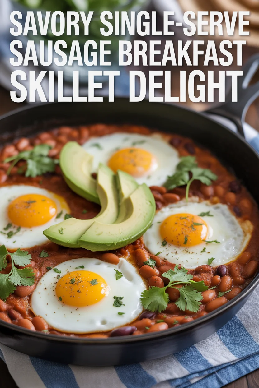 single-serve breakfast skillet with sausage