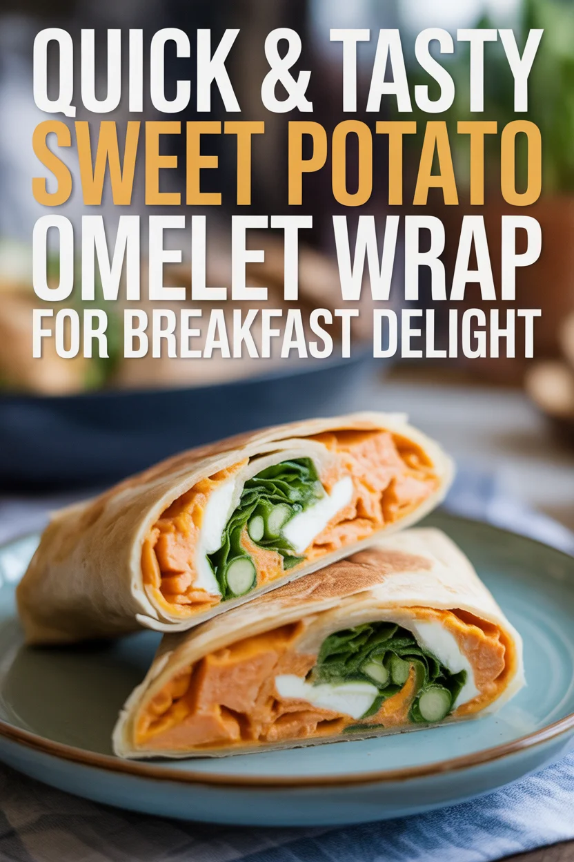 sweet potato omelet wrap breakfast