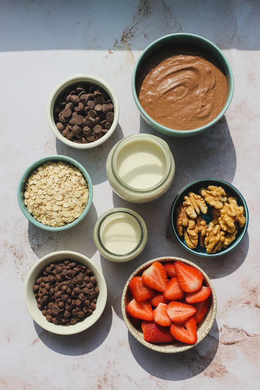 brownie-batter protein overnight oats