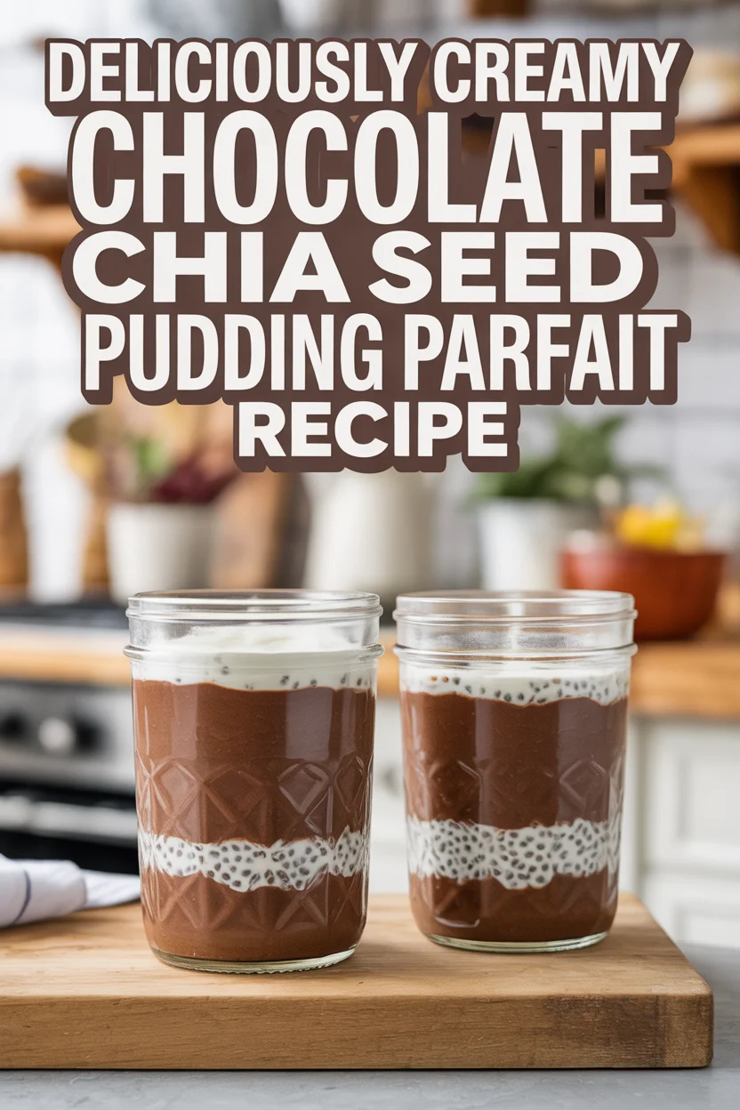 chocolate chia seed pudding parfait