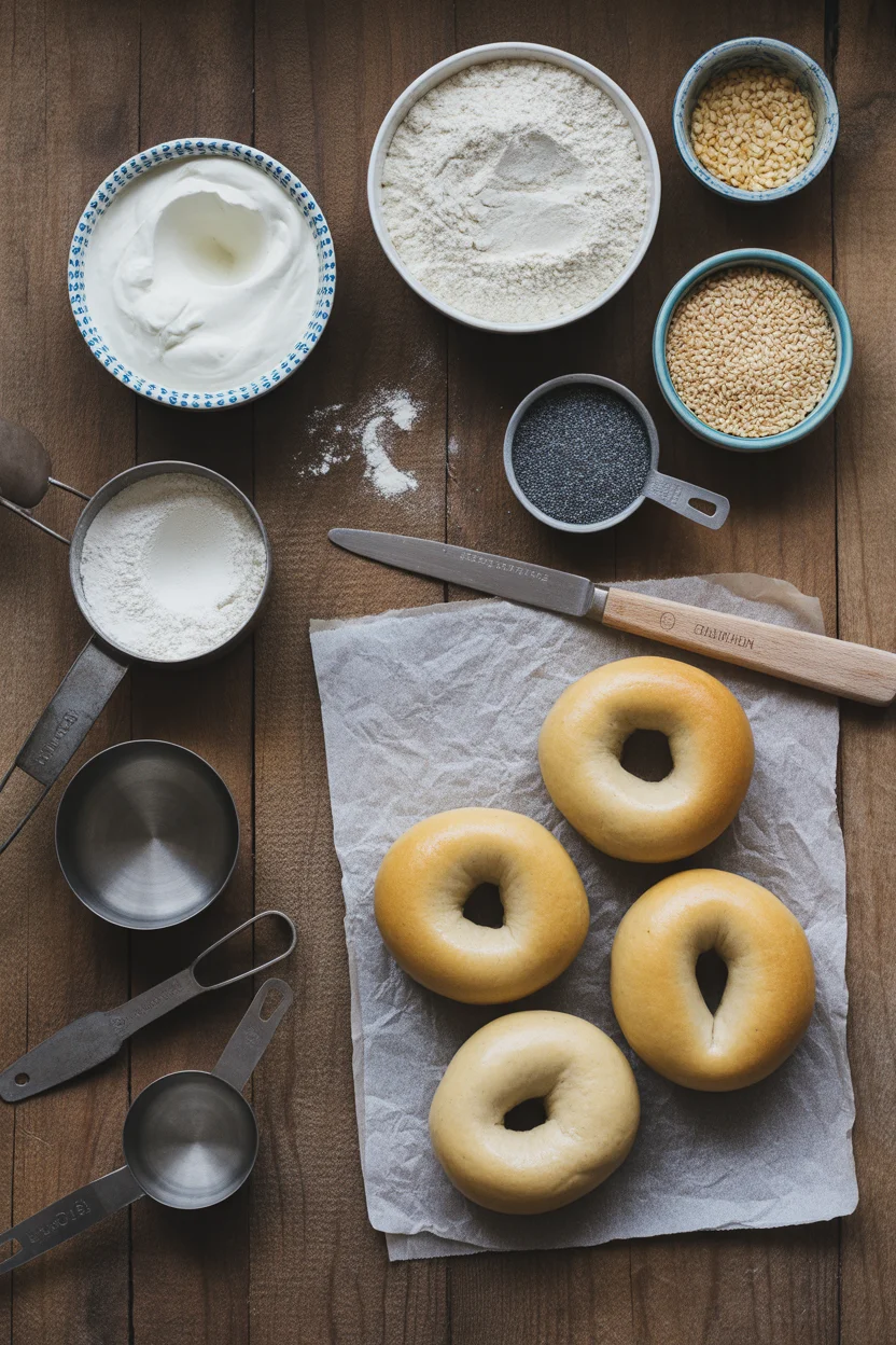 two-ingredient Greek yogurt bagels
