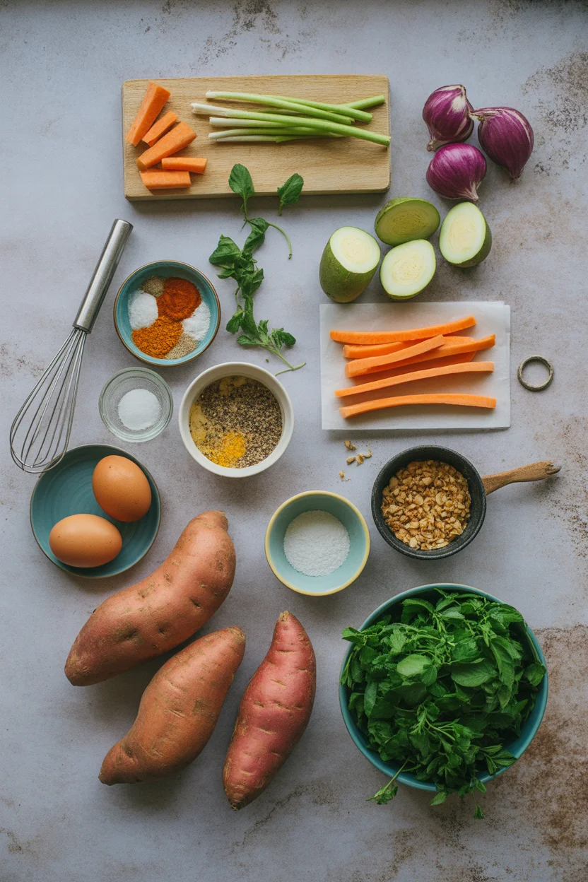 sweet potato omelet wrap breakfast