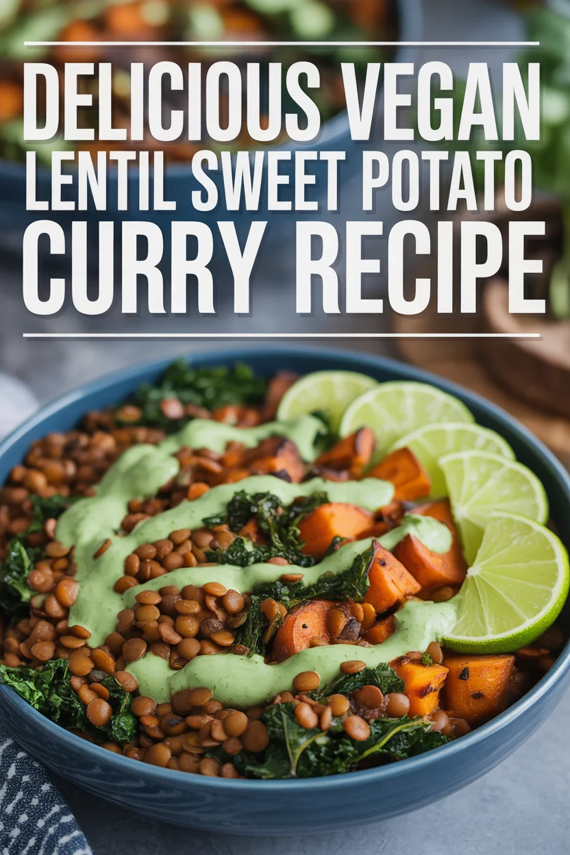 Delicious Vegan Lentil Sweet Potato Curry Bowl Recipe
