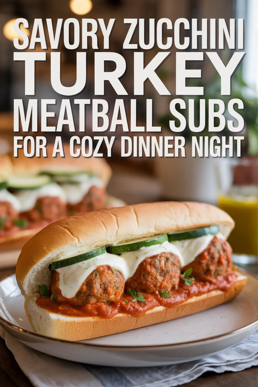 zucchini turkey meatball sub sandwiches