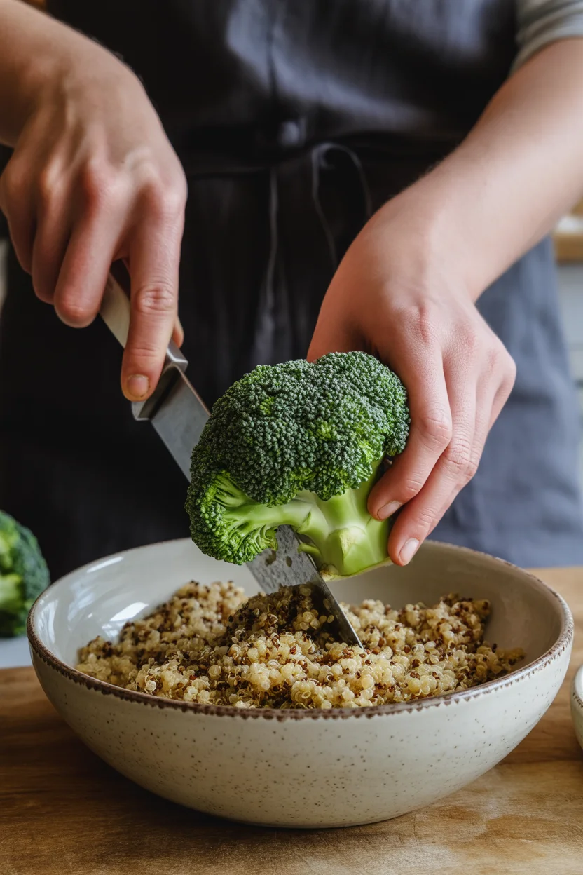 Loaded Chicken Broccoli Quinoa Salad with Zesty Lemon Dressing