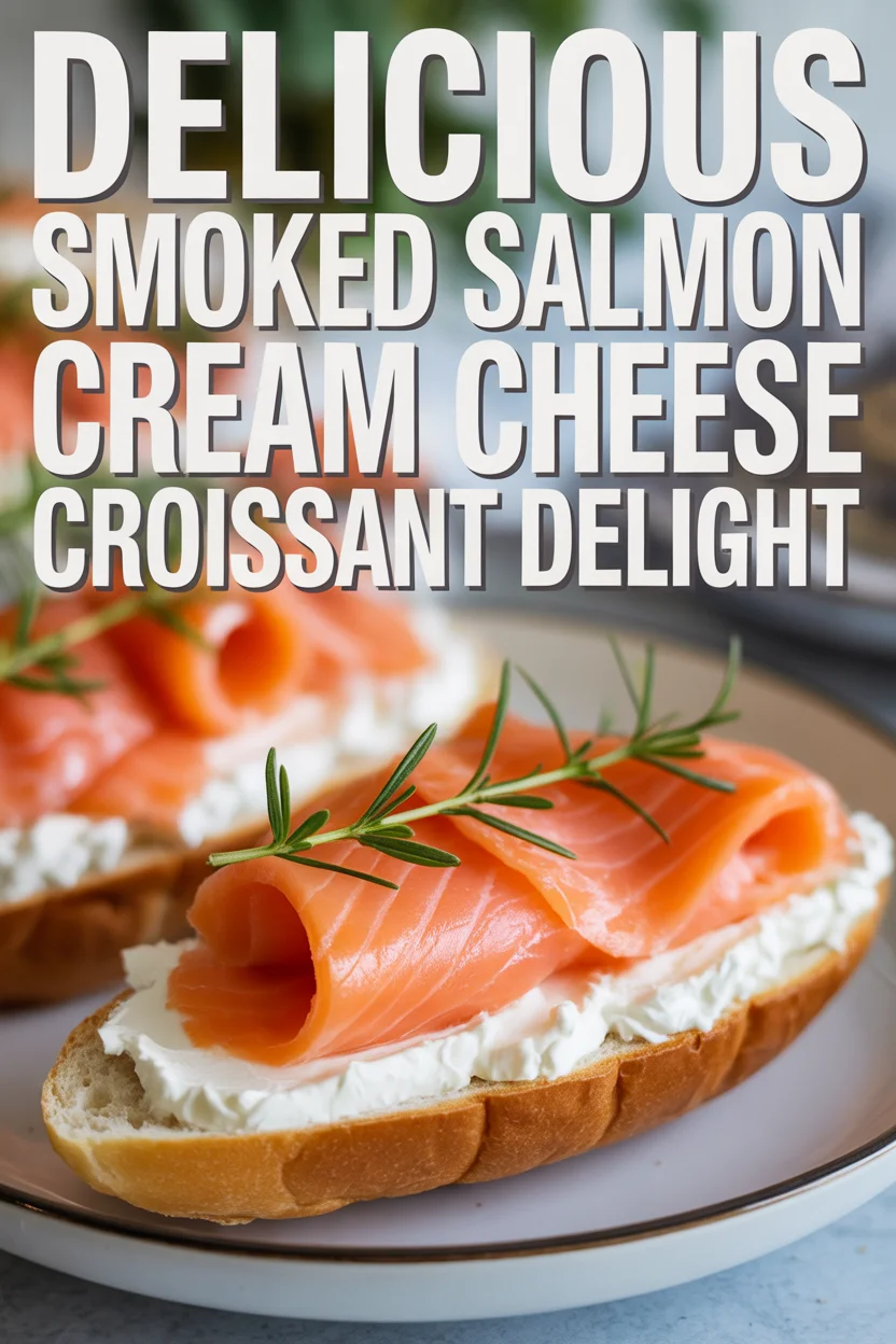 Delicious Smoked Salmon Cream Cheese Croissant Delight