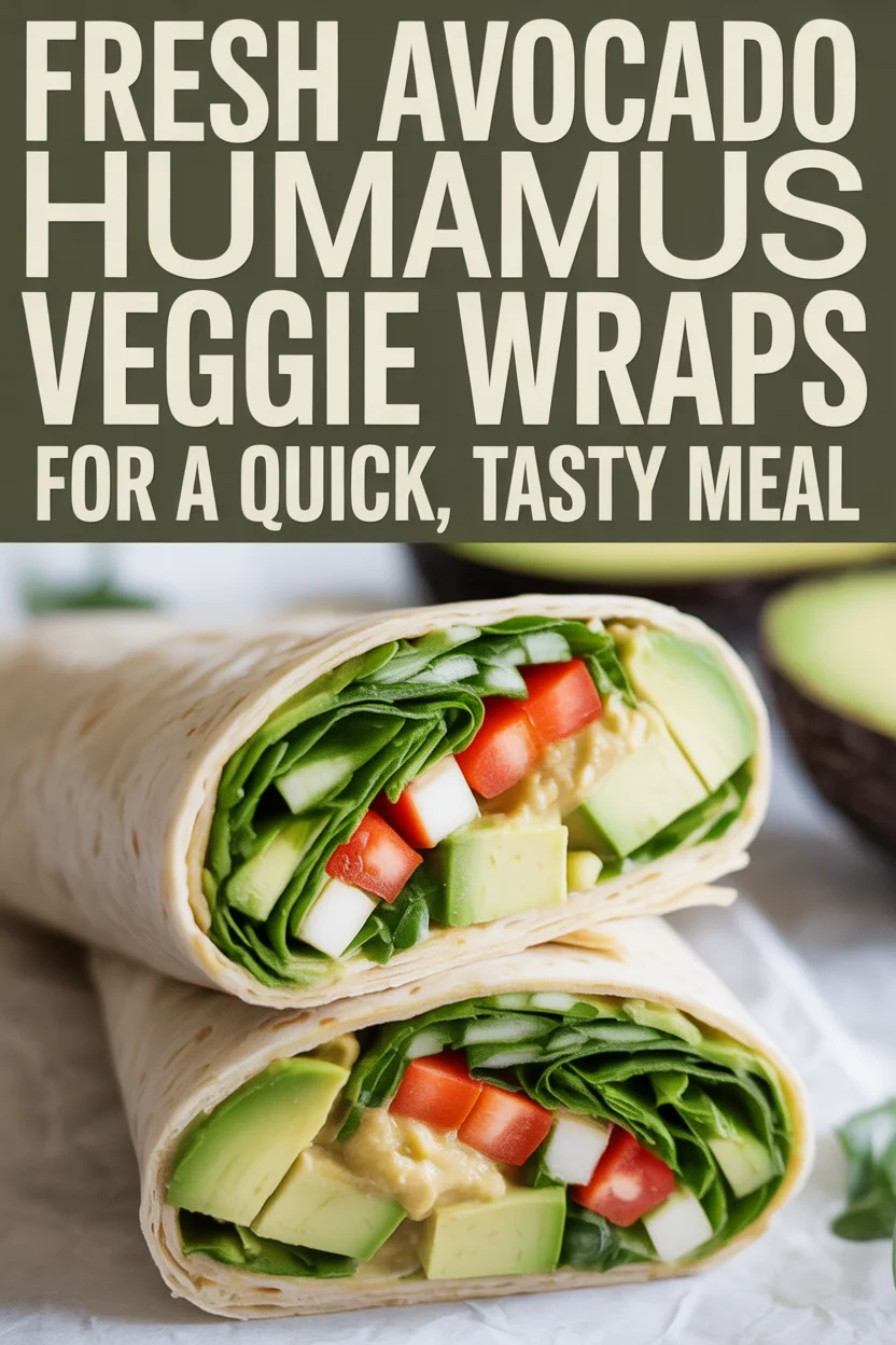 Fresh Avocado Hummus Veggie Wraps for a Quick, Tasty Meal