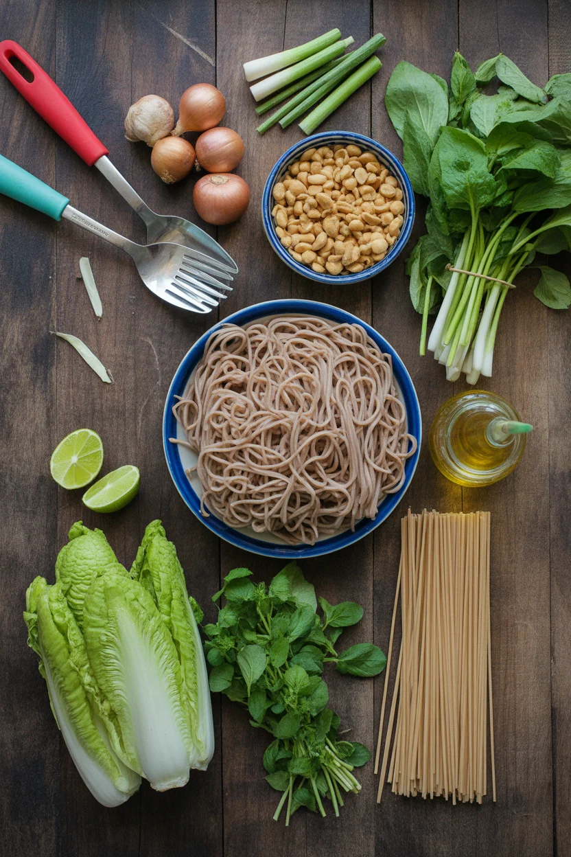 Thai peanut soba noodle salad