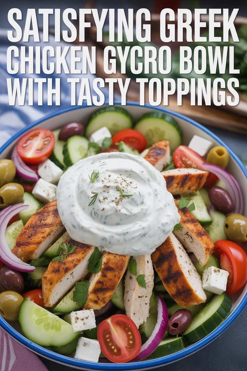 Greek chicken gyro bowl