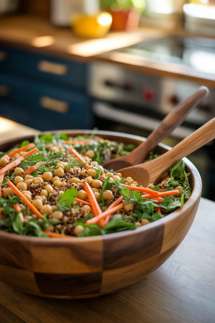 quinoa kale chickpea power salad