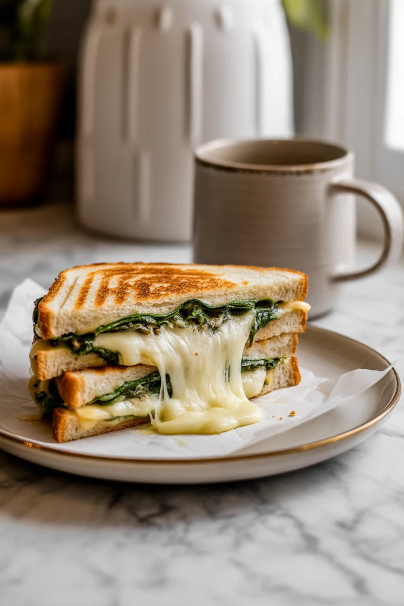 spinach artichoke grilled cheese