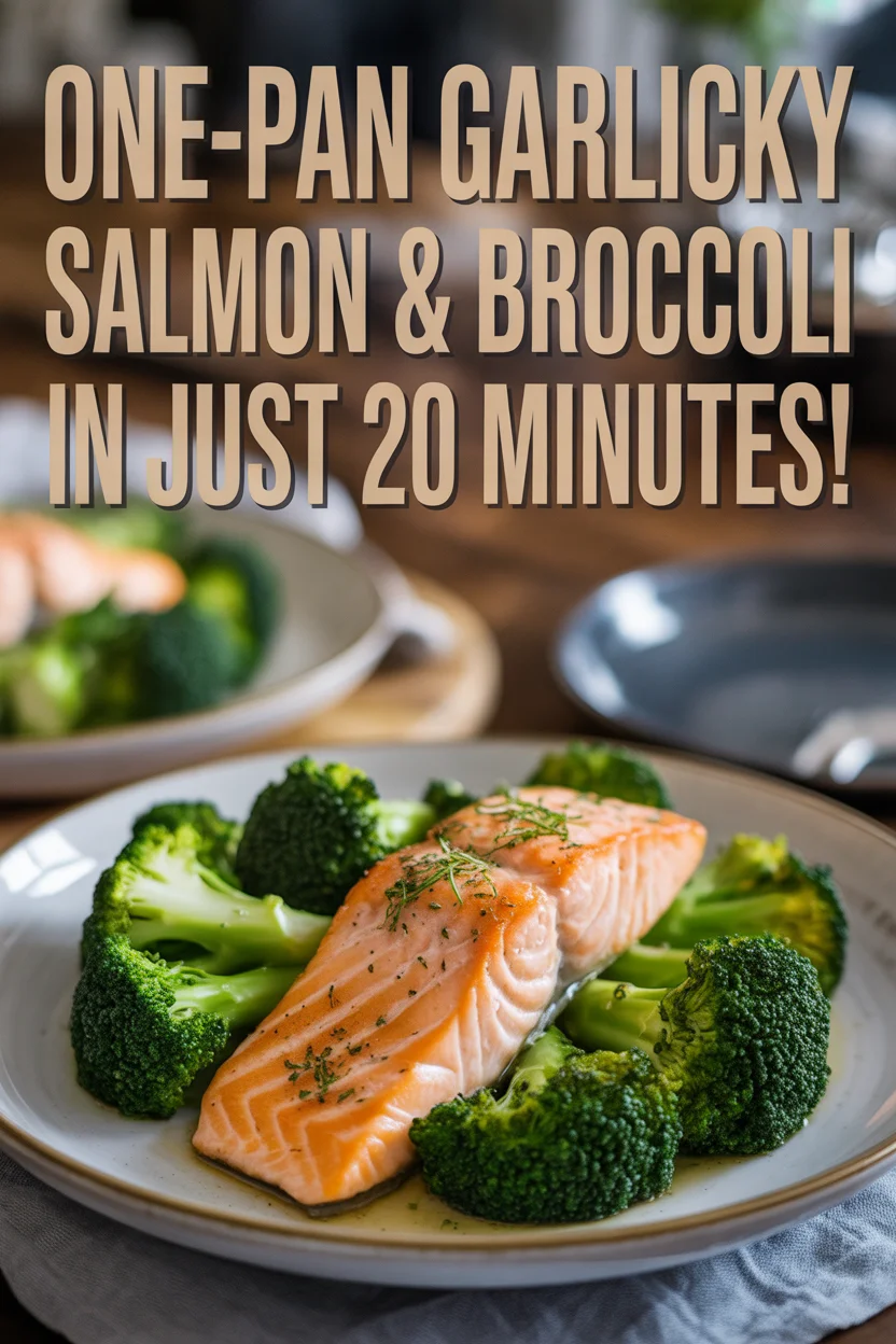 One-Pan Garlicky Salmon & Broccoli in Just 20 Minutes!