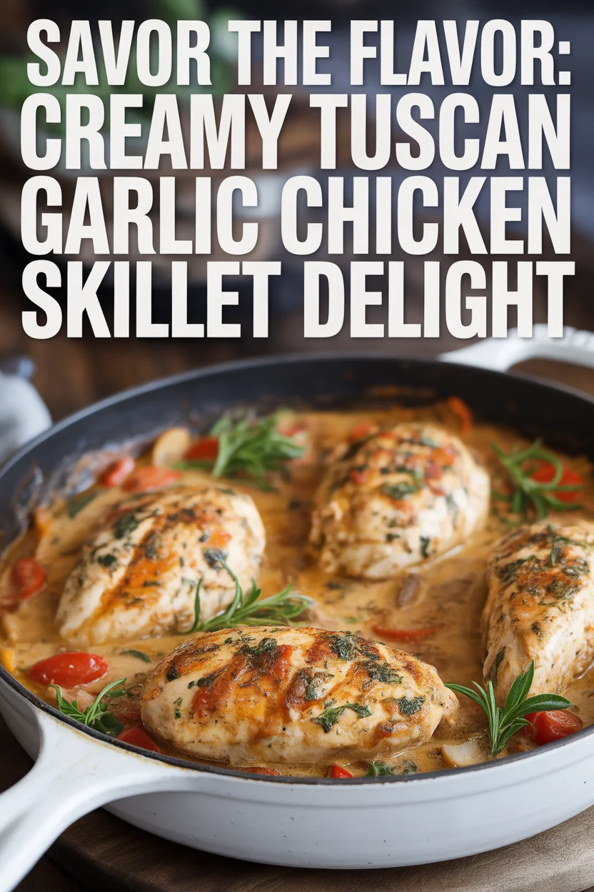 Savor the Flavor: Creamy Tuscan Garlic Chicken Skillet Delight