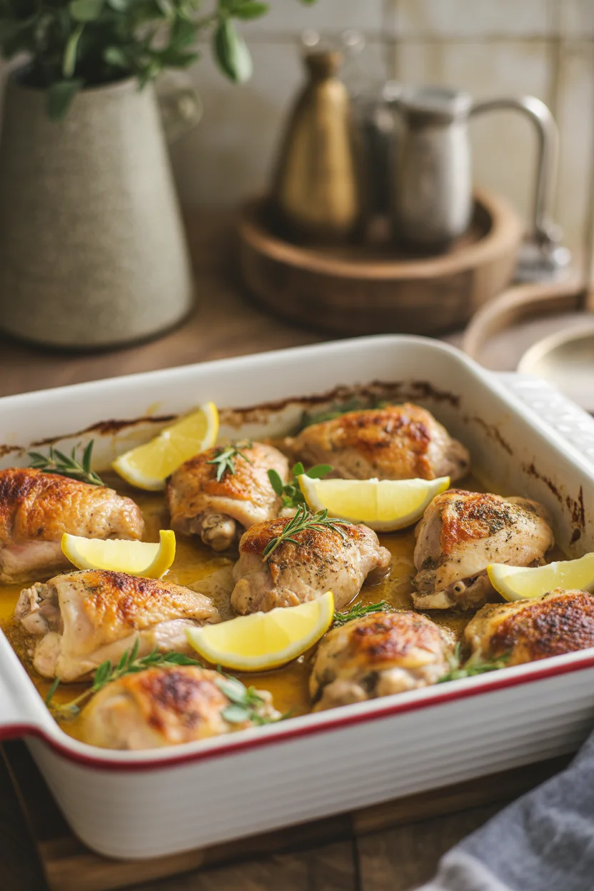 lemon herb roasted chicken thighs