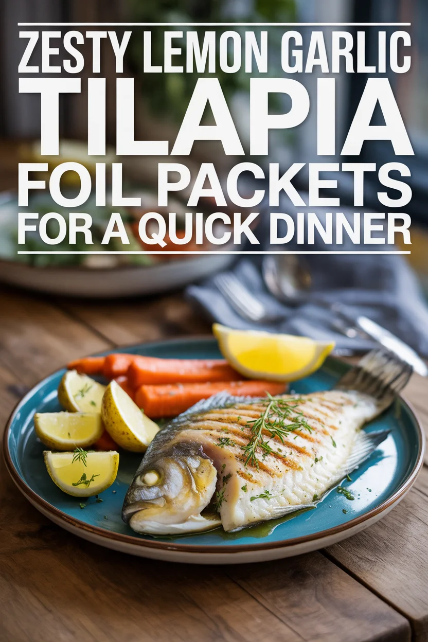 Zesty Lemon Garlic Tilapia Foil Packets for a Quick Dinner